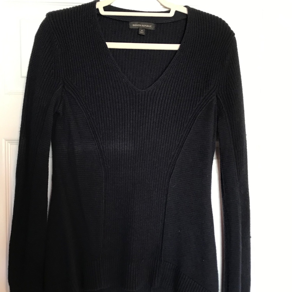 J Crew Black Sweater with Detailing